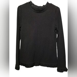 Vineyard Vines Black 100% Merino Wool Sweater Size Small EUC PTP 20